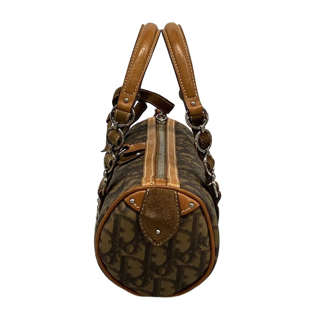 Christian Dior DIOR/ChristianDior Romantique Handbag Brown Black PVC Leather - Picture 4 of 15